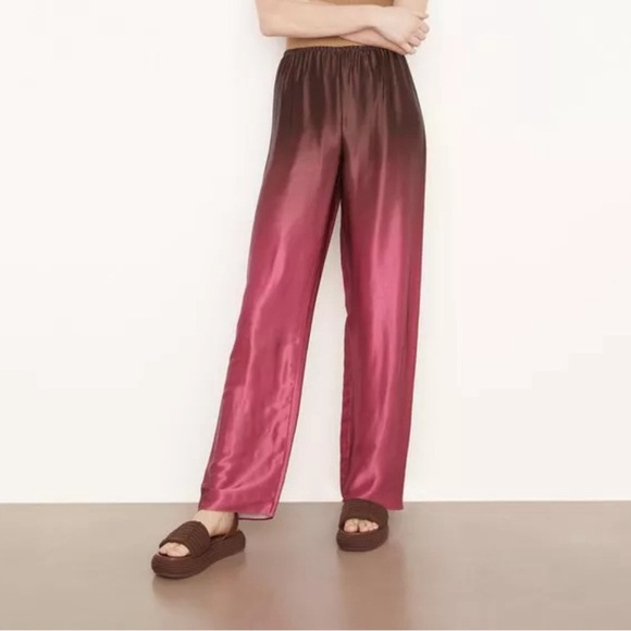 Vince Pink & Brown Ombré Printed Pull on Pant Size Medium - Picture 1 of 9